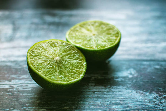 sliced limes on a counter